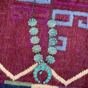 Large Faux Squash Blossom Necklace